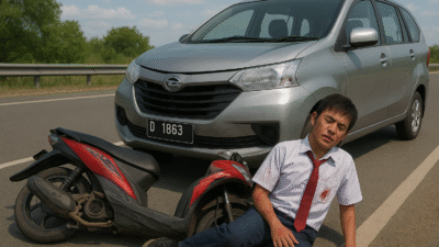 Pelajar Luka-luka Diserempet Xenia di Lingkar Timur Cianjur