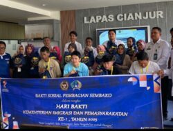Lapas Cianjur Gelar Pemeriksaan Kesehatan Gratis dan Bakti Sosial Peringati Hari Bakti Kemenimipas ke-1