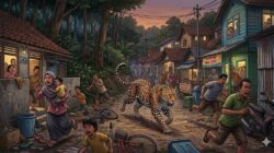 Dari Hutan ke Permukiman, Macan Tutul Bikin Warga Gunung Mas Heboh