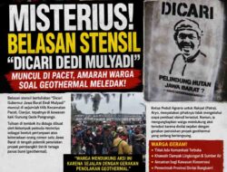 Penolakan Geothermal Meluas, Stensil Bernada Protes Cari Dedi Mulyadi Gegerkan Pacet Cianjur