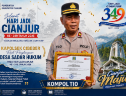 HJC ke-349 Jadi Momen Apresiasi, Kapolsek Cibeber Terima Penghargaan Desa Sadar Hukum