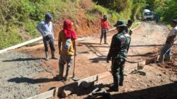 Gotong Royong Tanpa Batas, TNI dan Warga Percantik Akses Desa