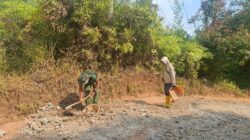 Satgas TMMD Ke-129 Kodim 0608/Cianjur Percepat Pembangunan TPT Demi Lindungi Infrastruktur Jalan di Mekarmukti