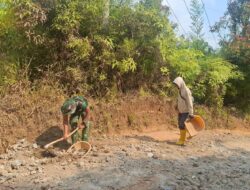 Satgas TMMD Ke-129 Kodim 0608/Cianjur Percepat Pembangunan TPT Demi Lindungi Infrastruktur Jalan di Mekarmukti