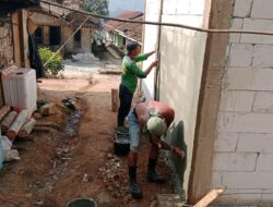 Rumah Burhanudin Nyaris Rampung, Satgas TMMD Ke-129 Genjot Pemasangan Hebel dan Pengacian Demi Hunian Layak