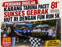 Perdana Digelar, Karang Taruna Pacet Sukses Gebrak HUT RI dengan Fun Run 5K