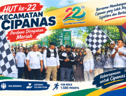 HUT Ke-22 Kecamatan Cipanas Jadi Momentum Kebersamaan, 1.500 Warga Ikut Fun Walk